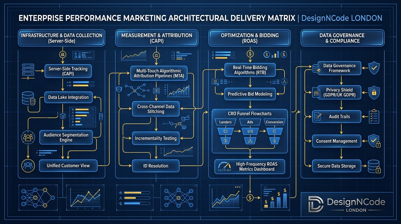 Performance Marketing in London Technical Architecture Infographic