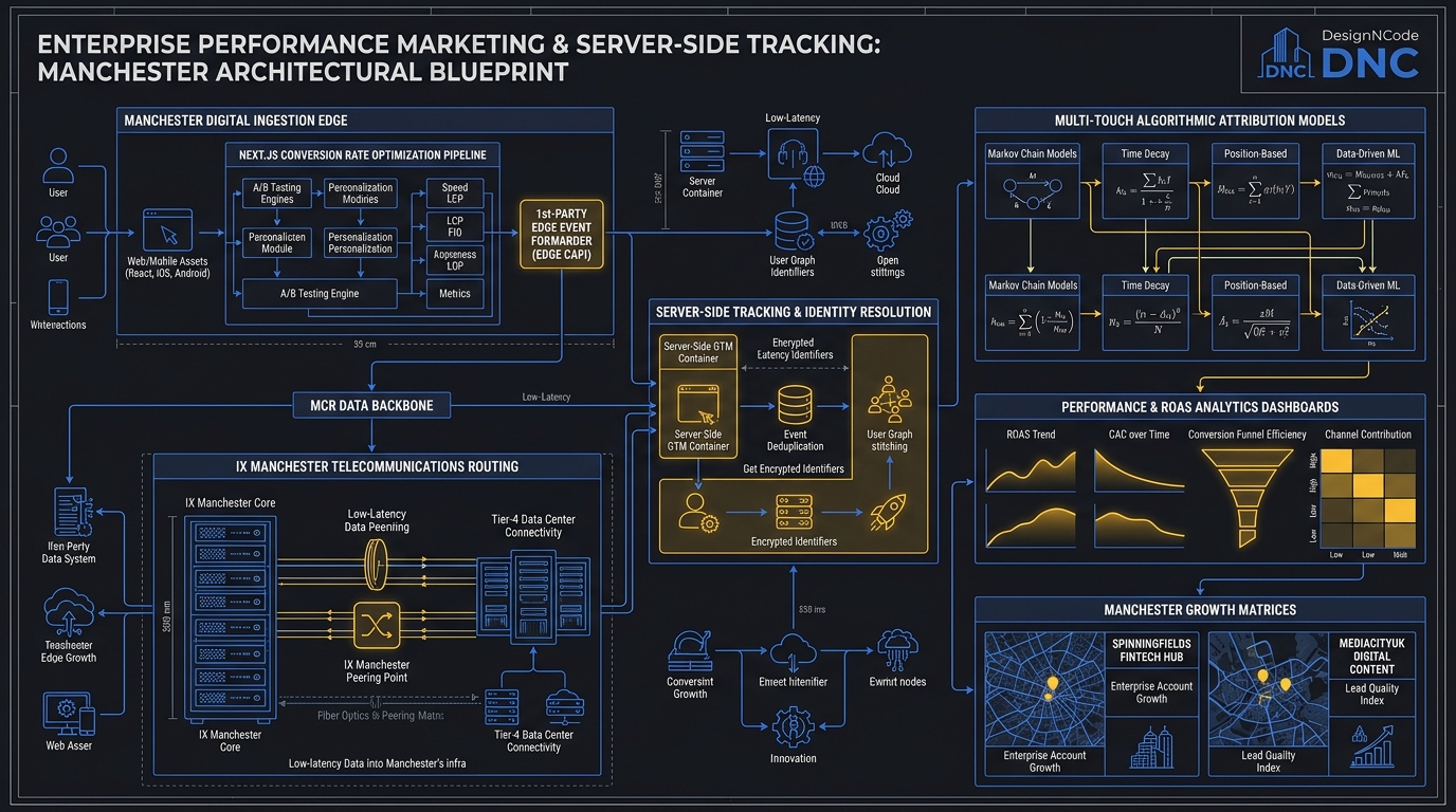 Performance Marketing in Manchester Technical Architecture Infographic