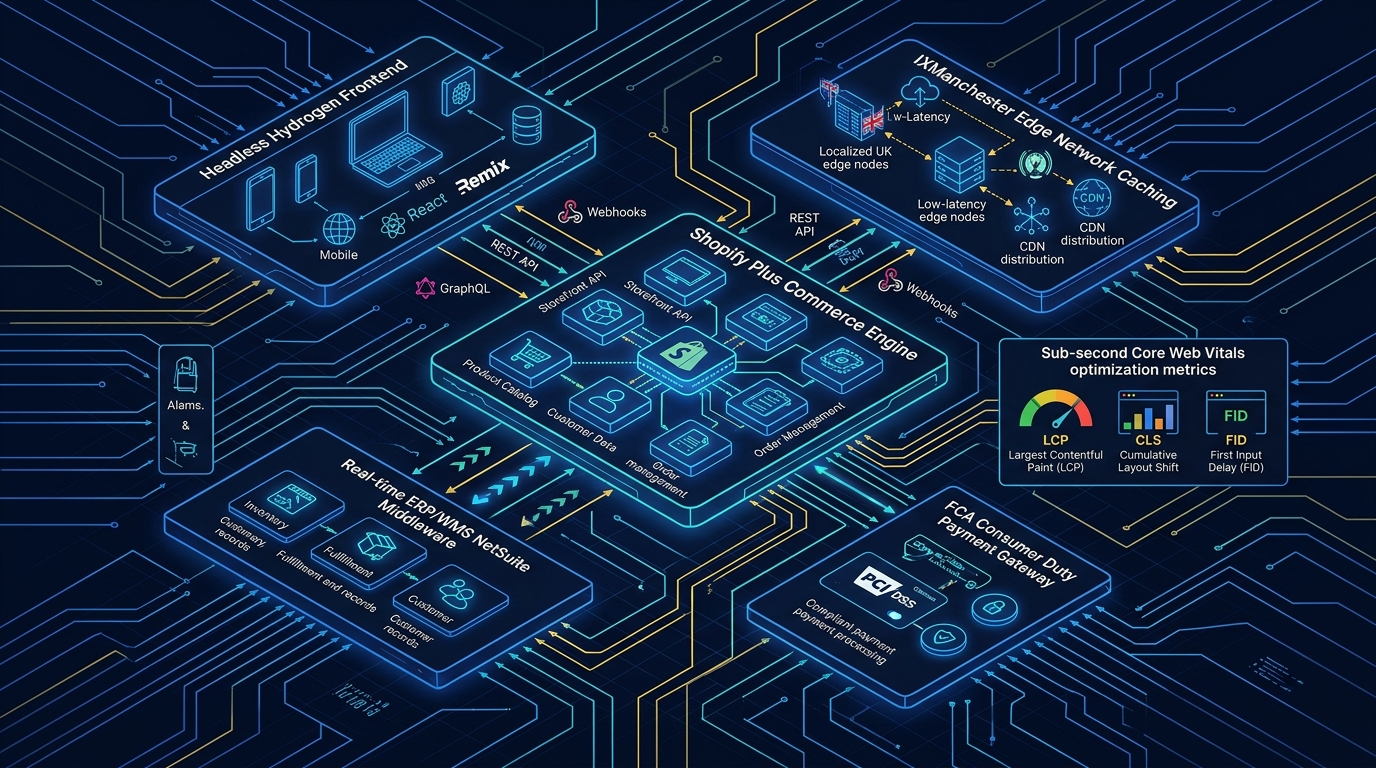 Shopify Development in Manchester Technical Architecture Infographic