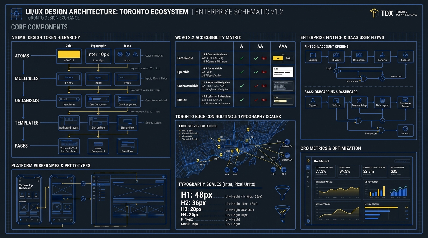 UI/UX Design in Toronto Technical Architecture Infographic